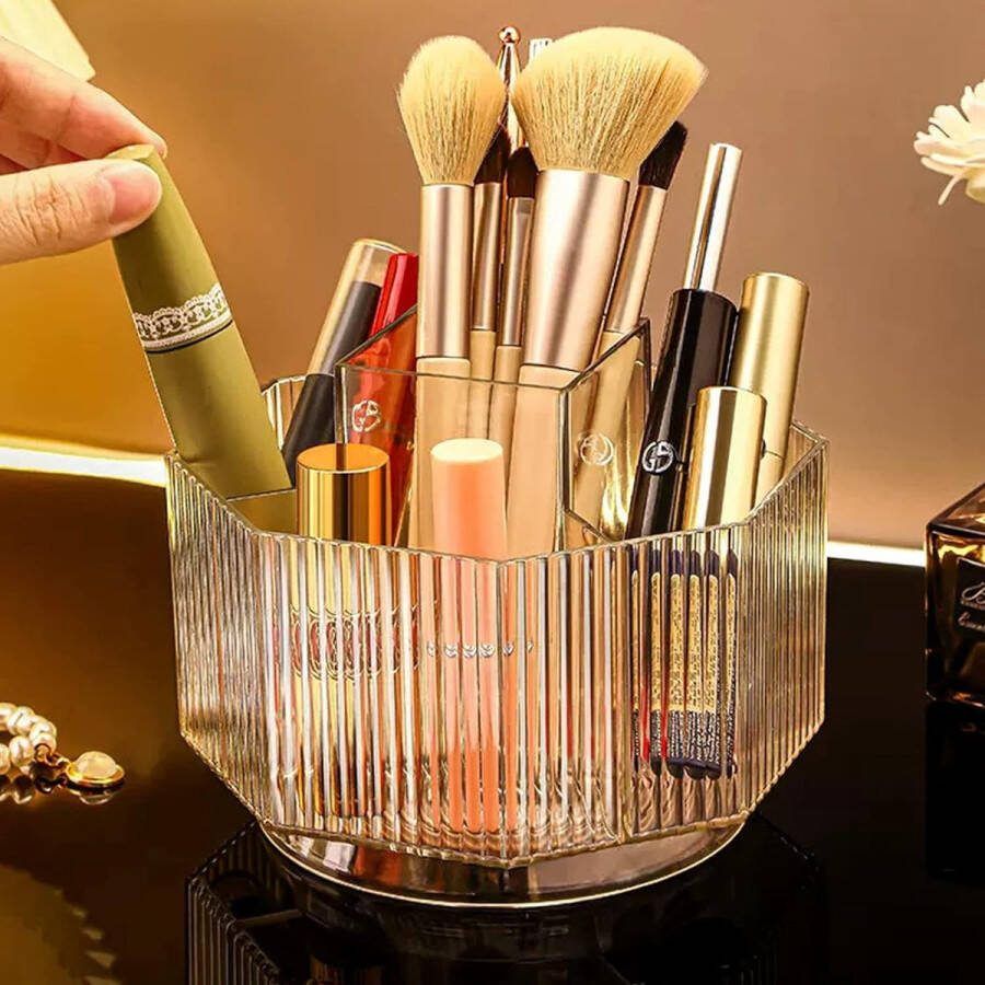 Cosmetica-make-uporganizer 360 graden draaibaar organizer voor cosmetica kaptafel slaapkamer badkamer (transparant)