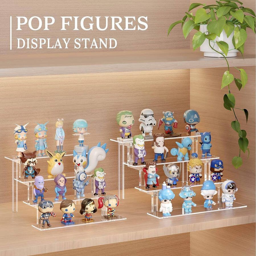 Cosmetica opbergrek make-up organisator standaard cupcake standaard acryl standaard plank kaartstandaard acryl opstapstandaard voor snoep verzamelobjecten 3 stuks
