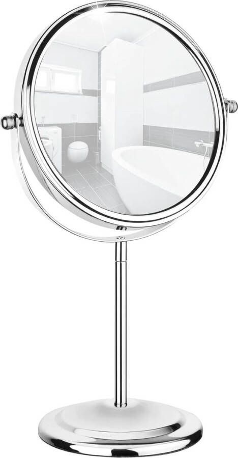 Cosmetische spiegel met 7-voudige vergroting make-up hulp afmetingen (B x H x D): 20 x 31 5 x 12 cm hoge stabiliteit hoogwaardig verchroomd