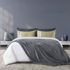 Cozylux Knuffeldeken pluizige deken grijs 150 x 200 cm XL fleecedeken warm en zacht als bankdeken woondeken of sprei deken voor bank