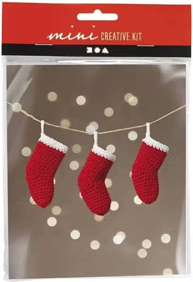 Creativ company kerstsok DIY haakpakket 1 doos