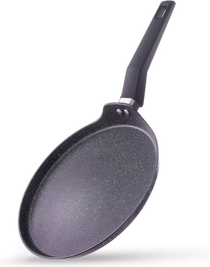 Crêpepan Inductie 25 cm Pannenkoekenpan Inductie Crêpepan Pannenkoekenpan Koekenpan met anti-aanbaklaag Gecoate pan Crêpe voor gasfornuis Crêpepan Geschikt voor inductiekookplaten