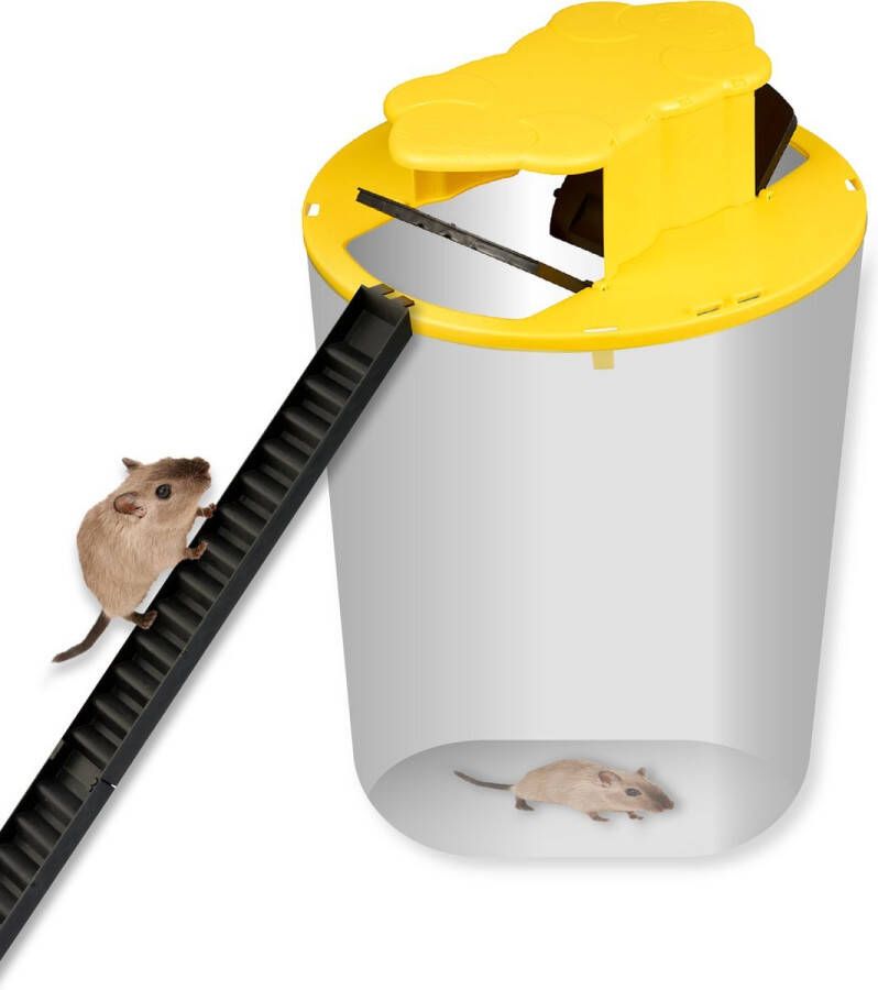 CRESTONE- Muizenval Muizenverjager Muizenval emmer Muizenvallen voor binnen en buiten Muizenvallen Rattenval Let op! zonder emmer