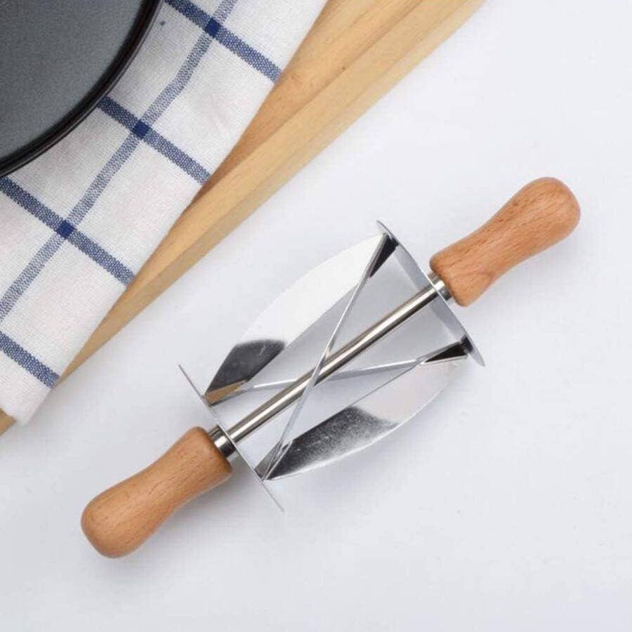 Croissant Deegroller voor Huis Gebak Multifunctionele Deegrol Cutter Accessoires met Roller voor Cornetti en Pasta Snijden