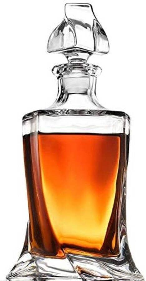 Crystal Clear Carafe Decanter en Stopper Bohemia Luxe Huishoudelijke Verjaardagscadeau H27.5cm 850ml Bourbon Whisky