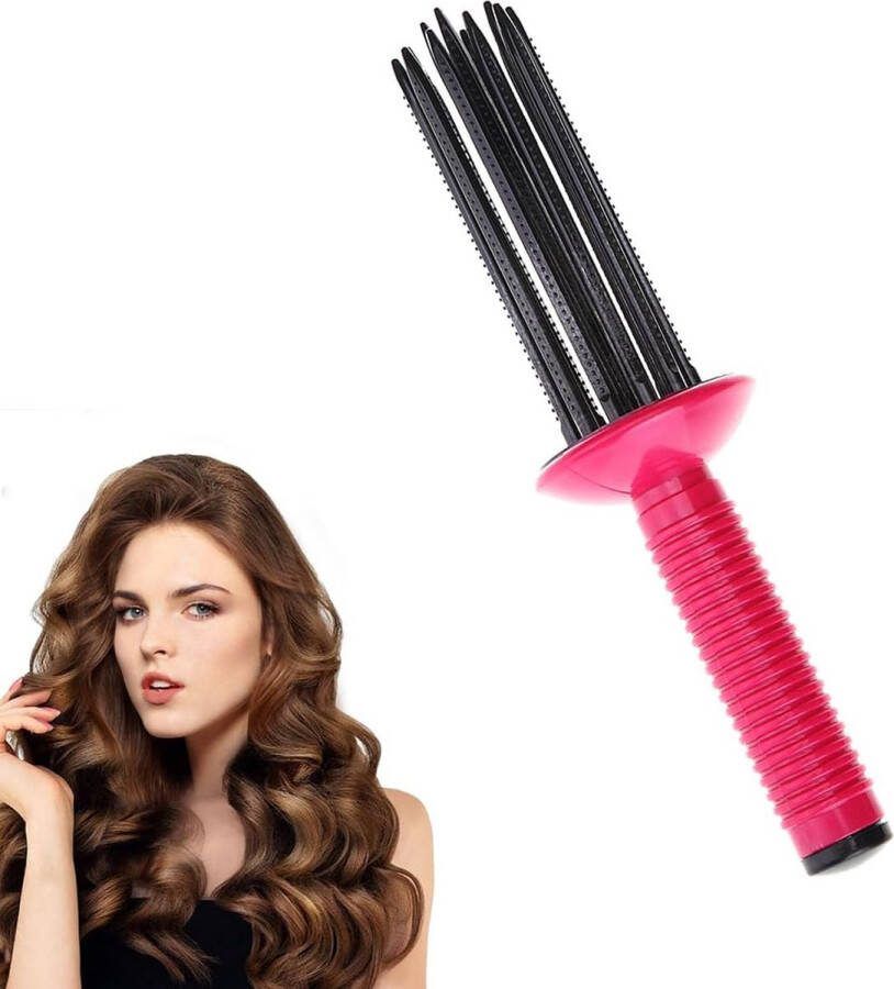 Curling Roll Comb Krulborstel Heatless curls Föhnborstel Krulkam Curling brush Warme Luchtkammen voor Vrouwen Voor Pluizig Haar Curly Hair Styler Tool Krulborsteltool Lift Direct & Voeg volume toe aan krullend haar