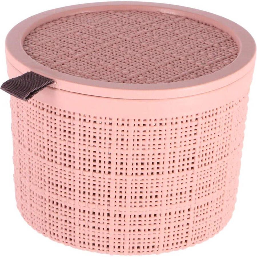 Curver Jute opbergmand rond 2 liter rose dawn