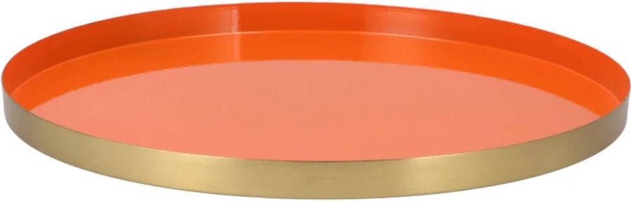 Daan Kromhout Decoratieve dienblad Oranje Goud 40x40x2 5cm Groot Kandelaar Store