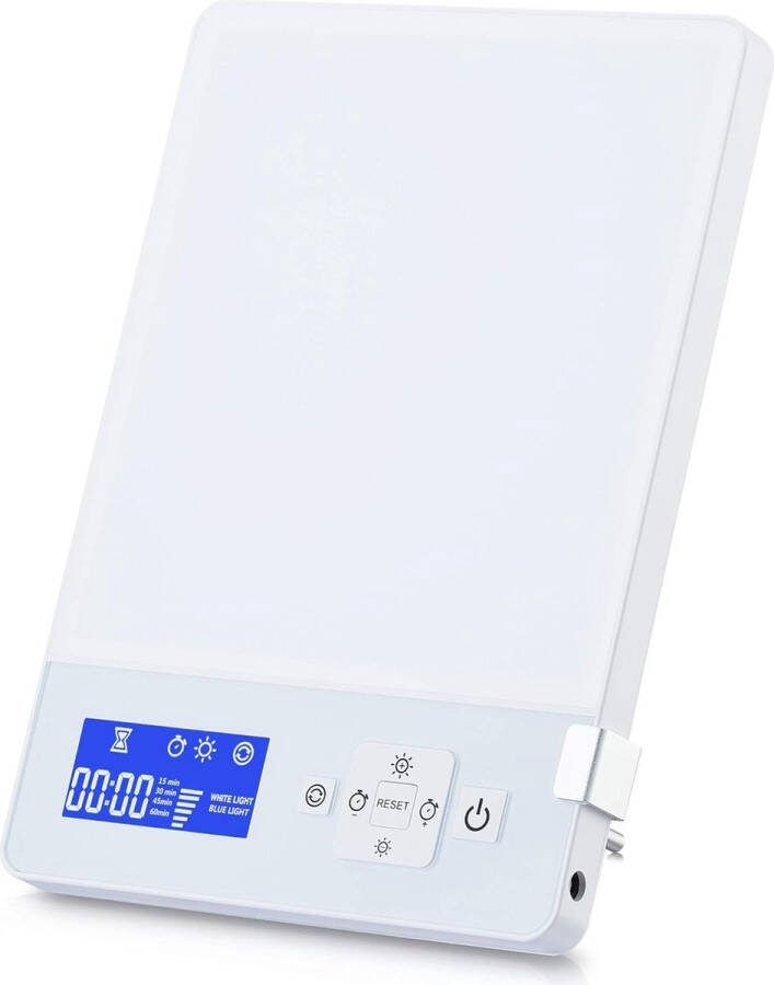 Daglichtlamp LED 10.000 Lux met 5 helderheidsniveaus Lichtdouche en Zonlicht Simulatie Koud Wit en Blauw Energieklasse A+