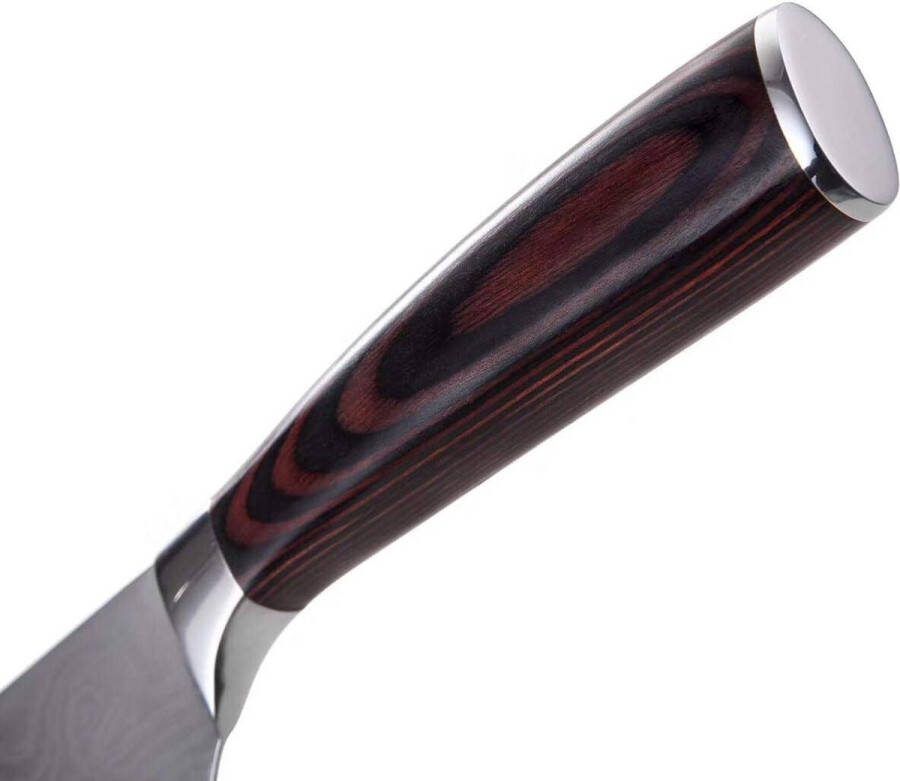 Damascus professioneel Japans keukenmes roestvrij staal ergonomisch antisliphandvat geschenkdoos schilmesje