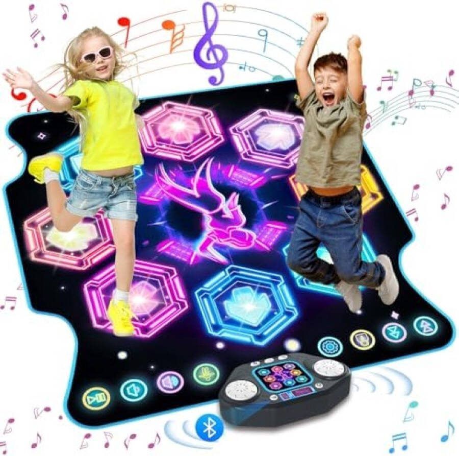 Dansmat voor meisjes interactive dansmat met 8 LED lampen en Bluetooth
