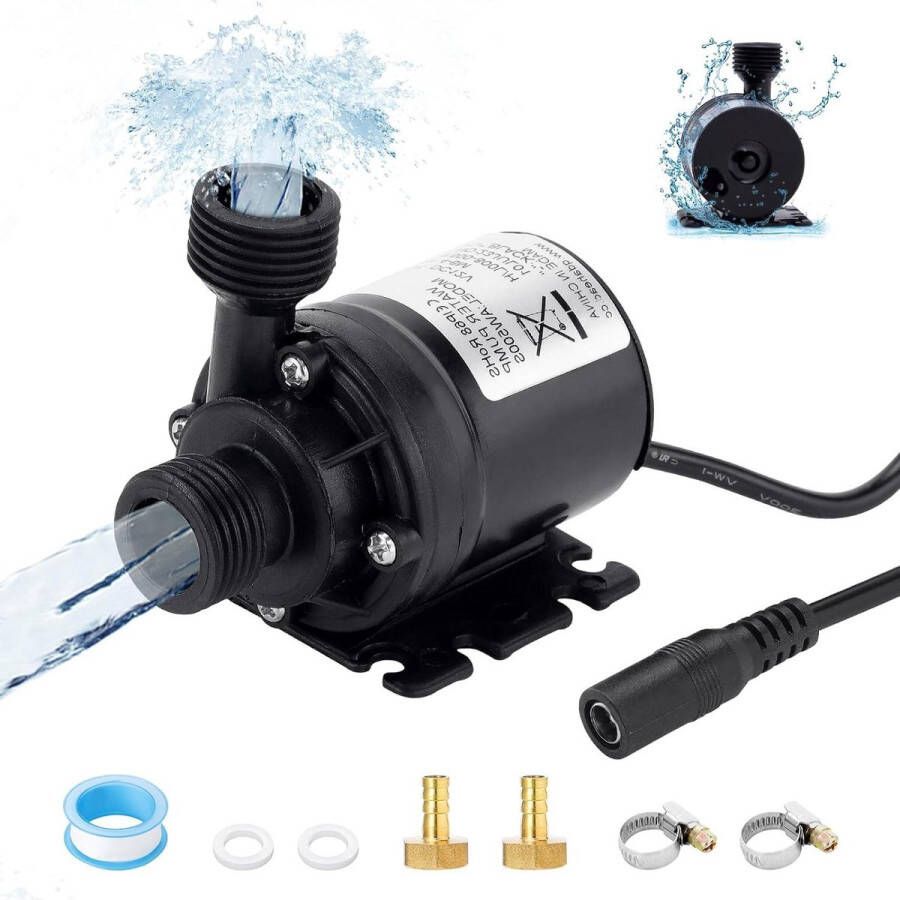 DC 12V Mini Water Pump Brushless Submersible Water Pump for Pond Aquarium Solar Fountain Swimming Pool Water Circulation