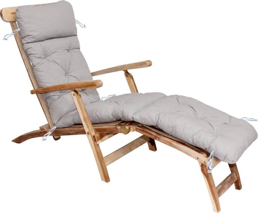 Deckchair pad 195x49 cm Blauw Comfortabele zitkussen