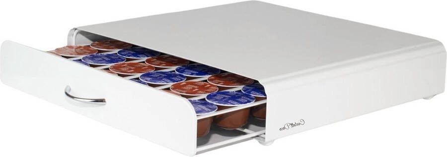 Deco Dolce Gusto capsulehouder voor koffiecapsules 36 of 72 stuks dispenser 100% metaal lade voor capsules zwart