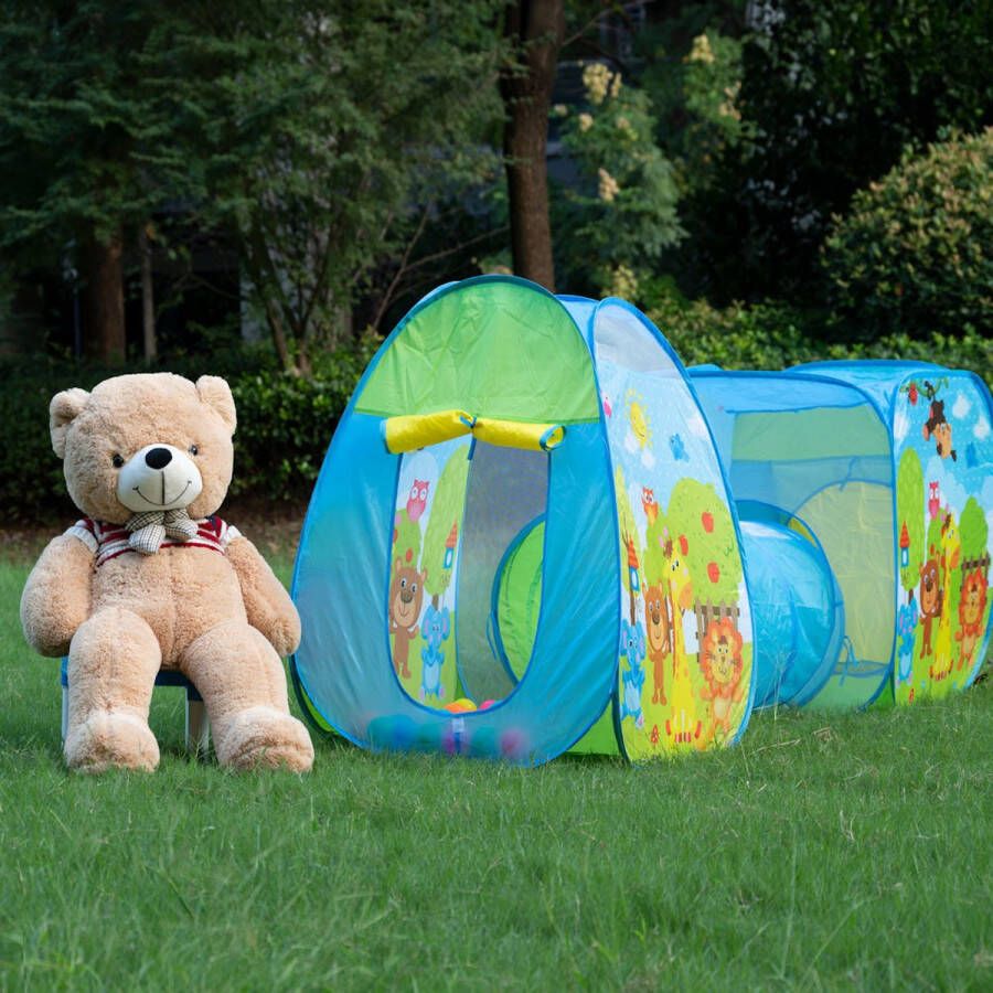 Merkloos Sans marque Decopatent Ballenbak MET Speeltent EN Speeltunnel Ballenbak Speeltent Baby Peuter Speeltent voor kinderen Ballentent Popup