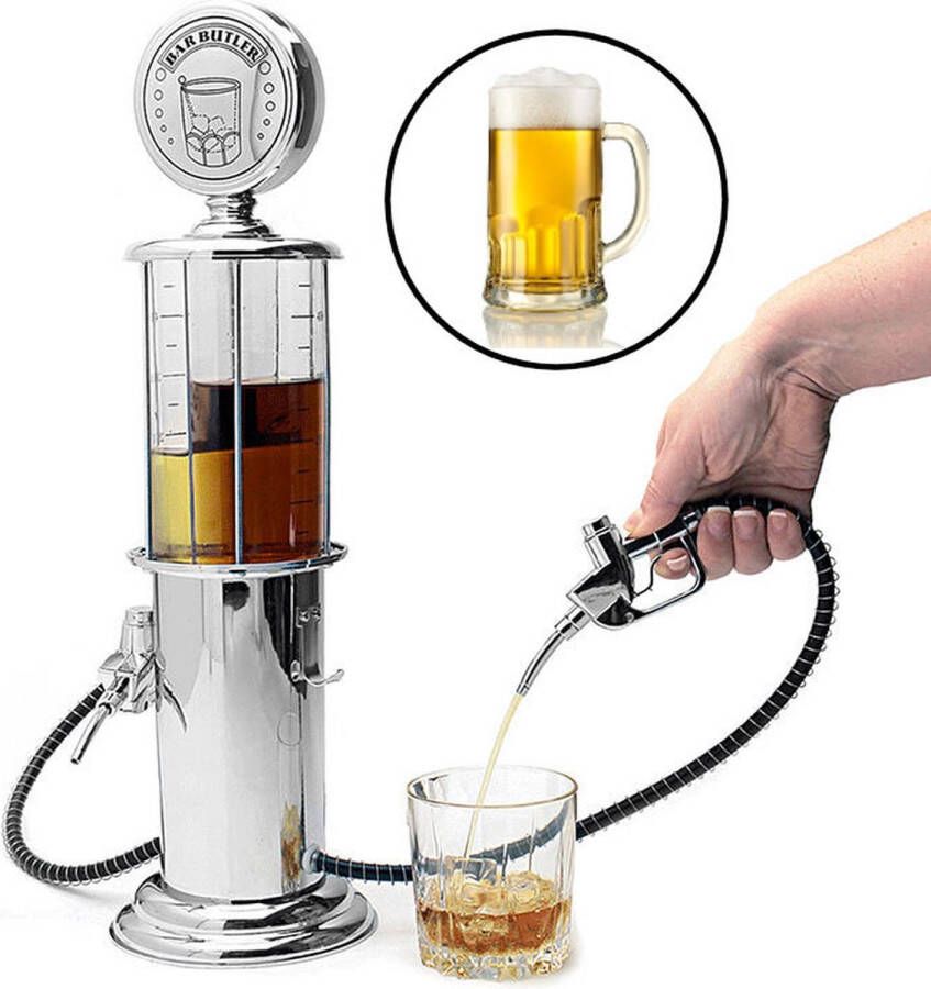 Merkloos Sans marque Decopatent Biertap drank dispenser Bar butler Tankstation met tap kraantje Biertoren Limonadetap Alcohol Tafeltap