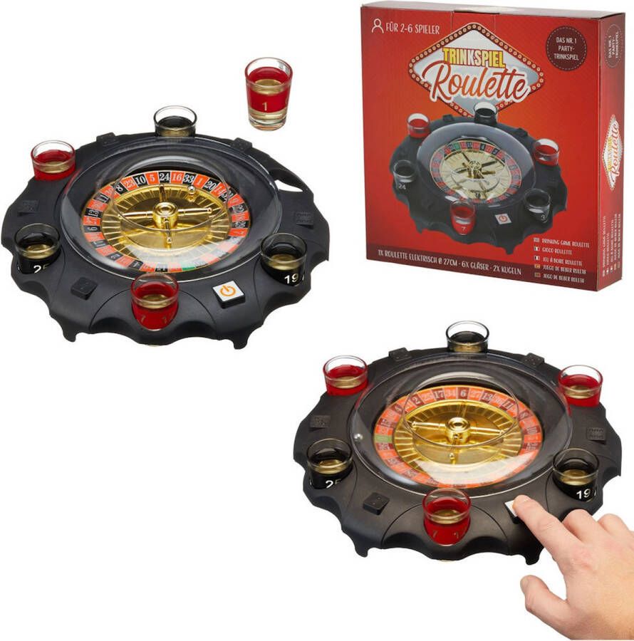 Merkloos Sans marque Decopatent Roulette Drankspel Met 6 shotglaasjes Drinkspel Drank spel Voor Volwassenen Drinking Game Drank Roulette