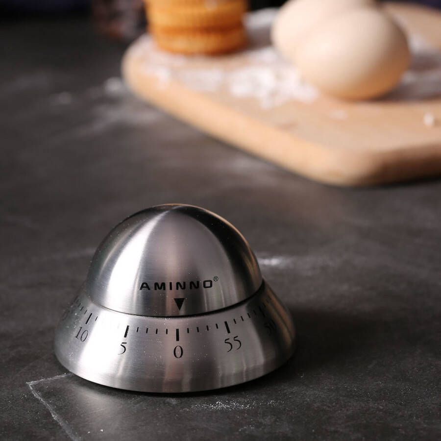 Decopatent RVS Kookwekker Eierwekker Kookwekker analoog metaal Ei wekker Egg timer Keuken Instelbaar tot 60 minuten