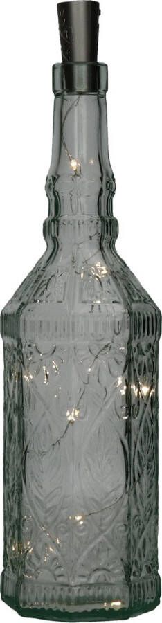 Bormioli Rocco Decoratie fles transparant met kurk verlichting 29 5 cm glas Decoratieve flessen