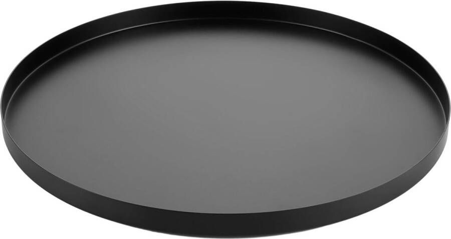 Decoratief dienblad rond Ø 32cm sierbord roestvrijstalen dienblad zwart voor adventskrans sieraden kaarsen cosmetica dessert