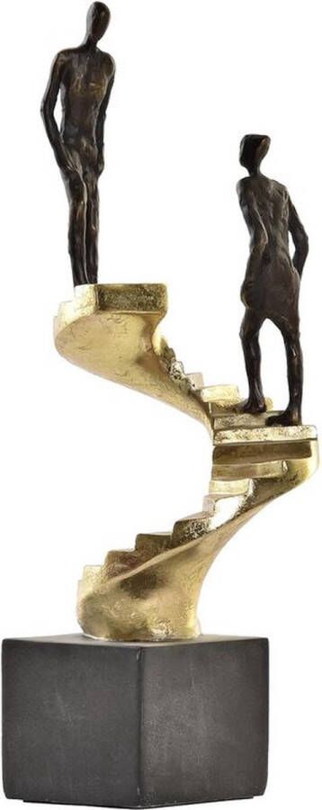 Decoratieve figuren DKD Home Decor Gouden Hars Donker grijs Trap Modern (14 x 14 x 41 5 cm)