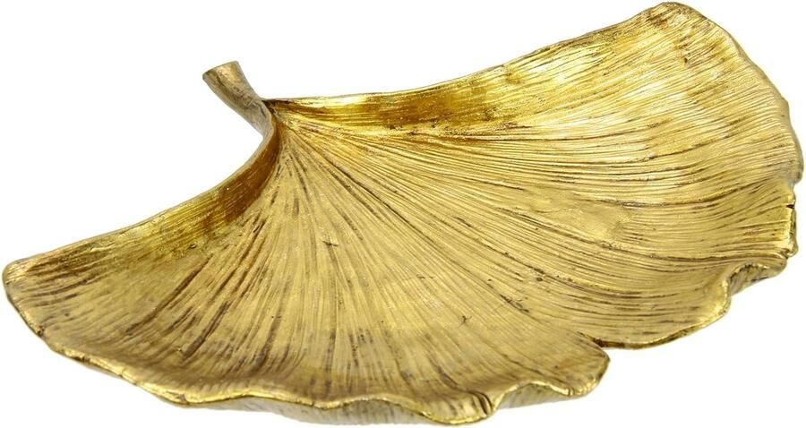 Decoratieve kom ginkgo blad gemaakt van polyresin kom dienblad decoratieve kom tafeldecoratie sierbord sieraden dienblad decoratief object goud