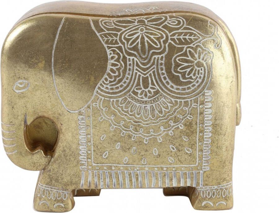 Decoratieve Opbergbox olifant Kinga L goud L16 3B19H8CM