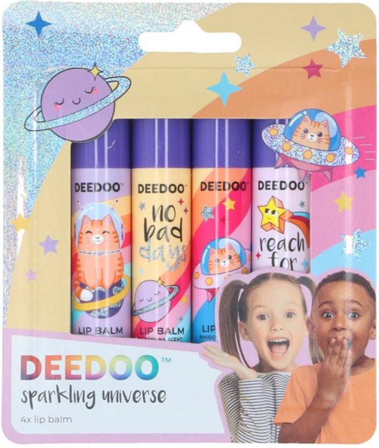 Source balance DeeDoo Kids 'Sparkling Universe' Lippenbalsem Giftset (4x 2.8gr)