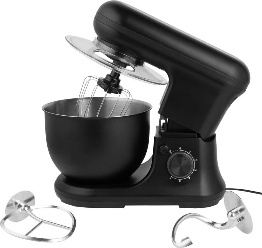 VBZ Deegmachine – Kneedmachine Met 6 Snelheden Deeg Mixer Inclusief 5 liter kom Keukenmachine – Keukenmixer 1200W – Zwart