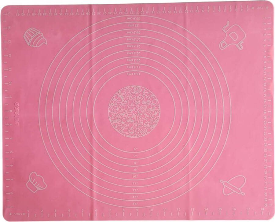 Deegmat Bakmat Ovenmat Bakken Koken BPA vrij Herbruikbaar 1 stuk roze