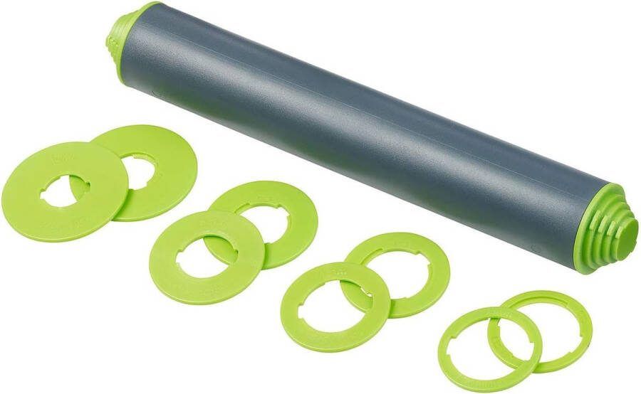 Deegroller: in hoogte verstelbare deegroller met anti-aanbakeffect BPA-vrij 30 cm (deegroller in hoogte verstelbaar deeguitroller kerstkinderen)