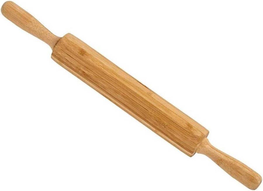 Deegroller van natuurlijk bamboe 5 x 5 x 508 cm voor bakken en koken