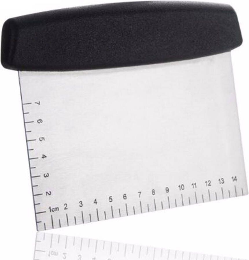 FLOKOO Deegschraper RVS Zwart Zilver