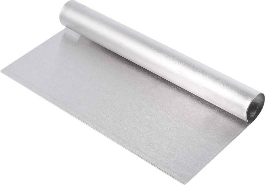 Deegsnijder deegschraper roestvrij staal deegspatel keukensnijder deegschraper kaart voor bakken deegcake pizza bakgereedschap (20 x 10 cm)