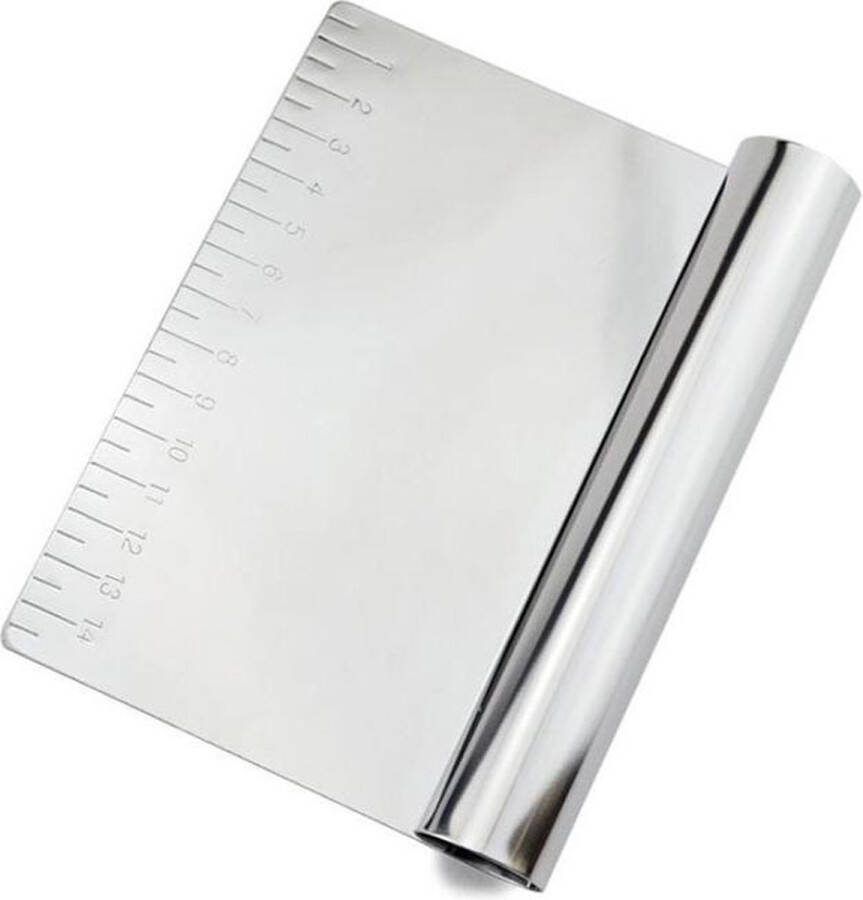 Deegsnijder RVS deegmes deegschraper met centimeter vaatwasmachine bestendig deeg koek brood pizza mes