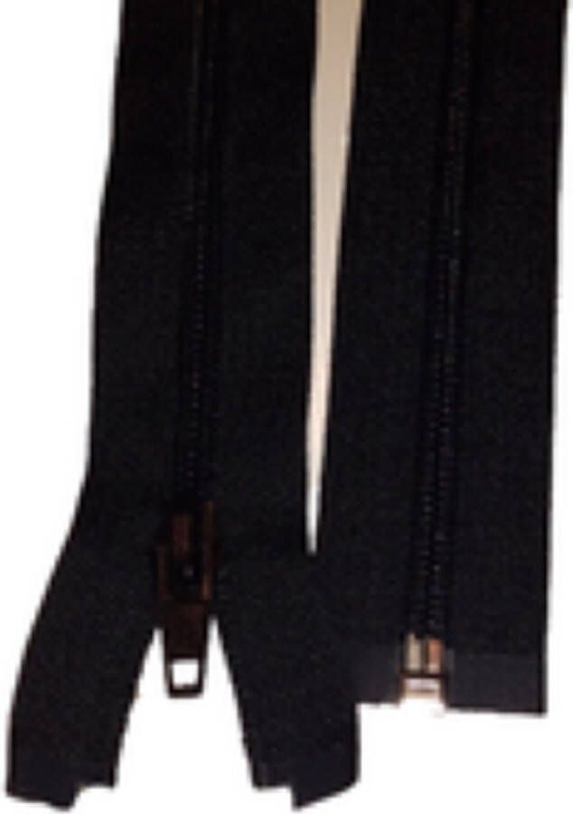 Deelbare Rits 65 cm Zwart- Jassen Rits-Tassen Lange Ritsen-Nylon Kunststof Rits- Naai Fournituren en Sluitingen