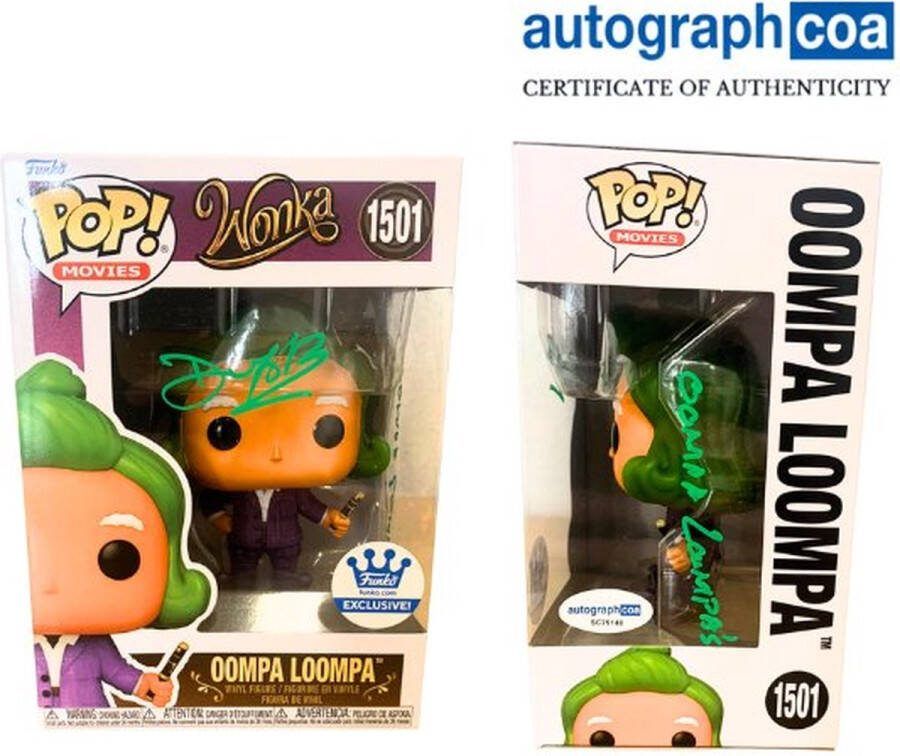 Deep Roy Signed Funko Pop! Wonka Oompa Loompa #1501 + Quote Funko Exclusive [ACOA certificate]