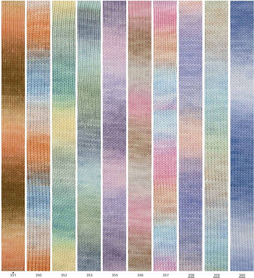 DEGRADÉ GAREN IN 3 KLEUREN MERINO BABY AQUARELLE 358