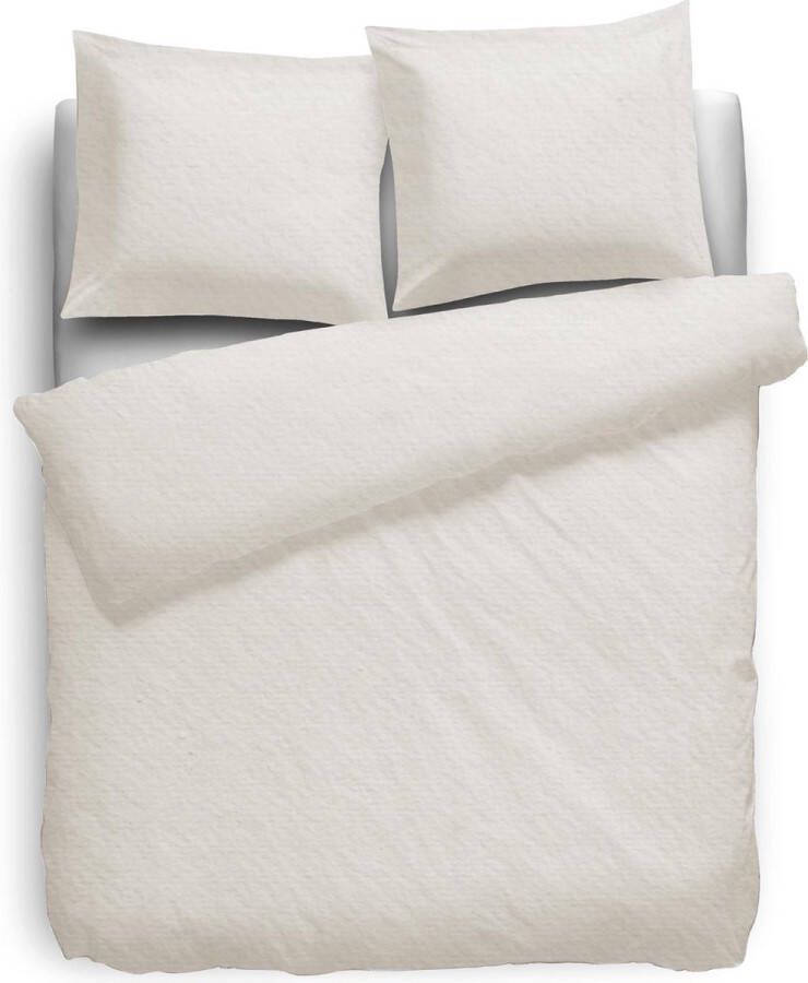 Dekbedovertrek 180gr m2 Hoogwaardig Flanel Uni ivoor 200x200 220cm