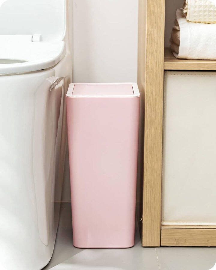 Deksel bovenbak Vuilnisbak- Prullenbak Afvalbakken- Recycling Vuilnis Keuken Afvalbakken- Afval Prullenbak Badkamer Slaapkamer Woonkamer Kantoor 8L (roze)