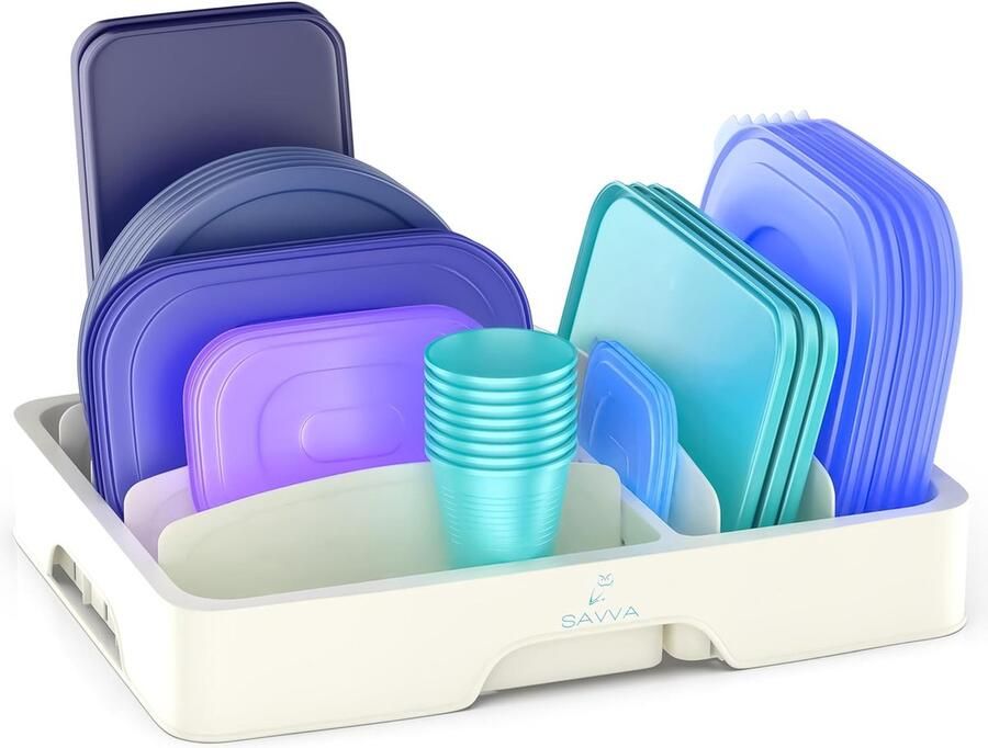 Deksel Vershouddozen deksel organizer keuken organizer voor keukenkast en lade maaltijdprepdozen opbergdozen dekselhouder keukenorganizer opbergen
