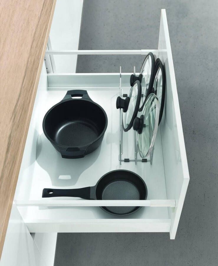Dekselhouder 14 x 42 x 16 cm opbergrek keukenorganizer