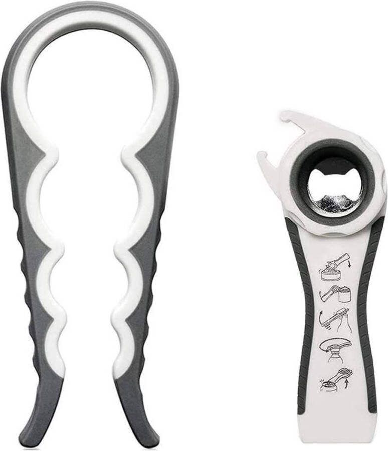 House of Husk Dekselopener Multifunctionele Set Allesopener Fles Opener Blikopener Potopener Set van 2