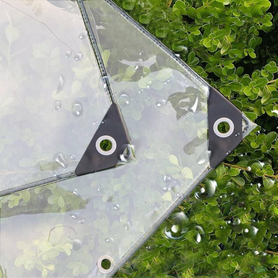 Dekzeil waterdicht transparant weerbestendig opvouwbaar regenbescherming geschikt voor tuinmeubelen planten camping balkon afdekzeil. transparent tarp