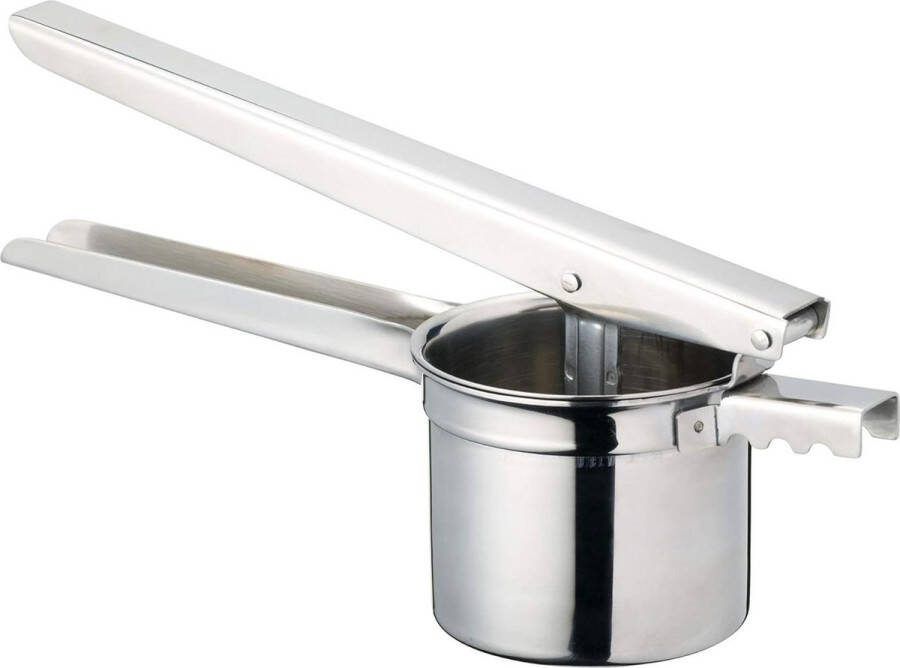 Deluxe Aardappelpers Voor Aardappelpuree Viskoekjes en Rosti Roestvrij Staal 101 x 31 x 13 Centimeter Zilverkleurig