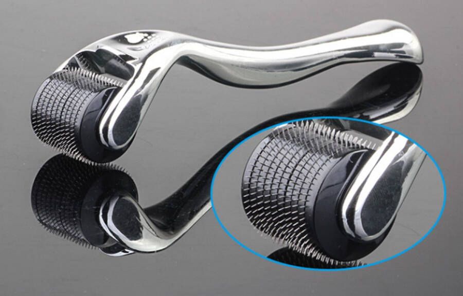 Dermaroller anti-ageing vernieuwen van de huid 0.5mm 540 naaldjes Zilver Baardroller