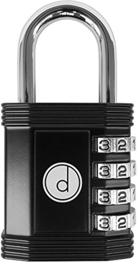 DesiredTools Hangslot Cijferslot Kofferslot Reisslot 4-Cijfers Weerbestendig Zwart