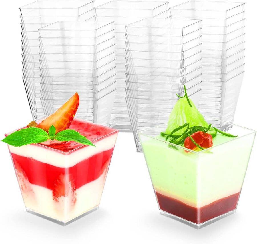 Dessert Cups 50st WEST STORY 240ml Geen deksels en Lepels