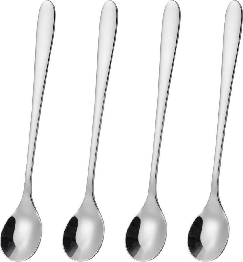 Dessertlepel 4 stuks kleine lepels roestvrij staal voor dessert koffie thee
