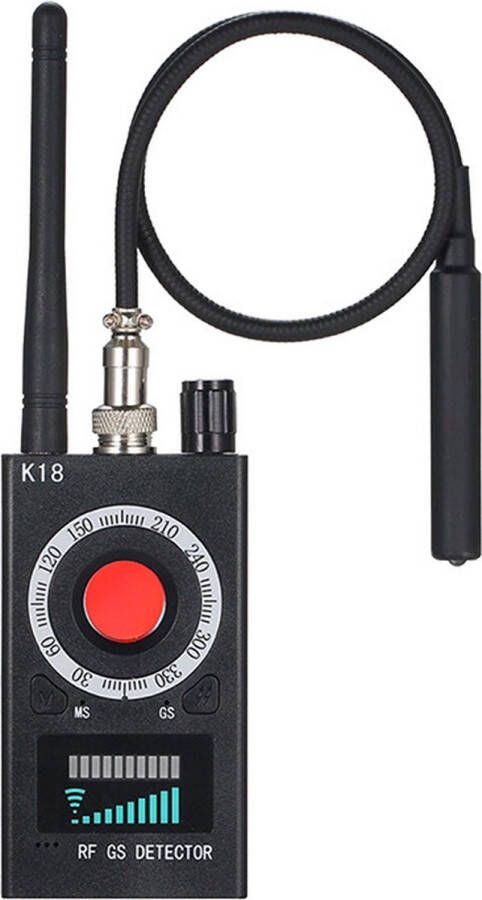 Detectieapparaten Afluister Apparatuur Draadloze signaaldetector RF Bug Finder Anti-Afgeluisterde Detector Afluisterapparaat Anti Candid Camera GPS Tracker Locator Zwart